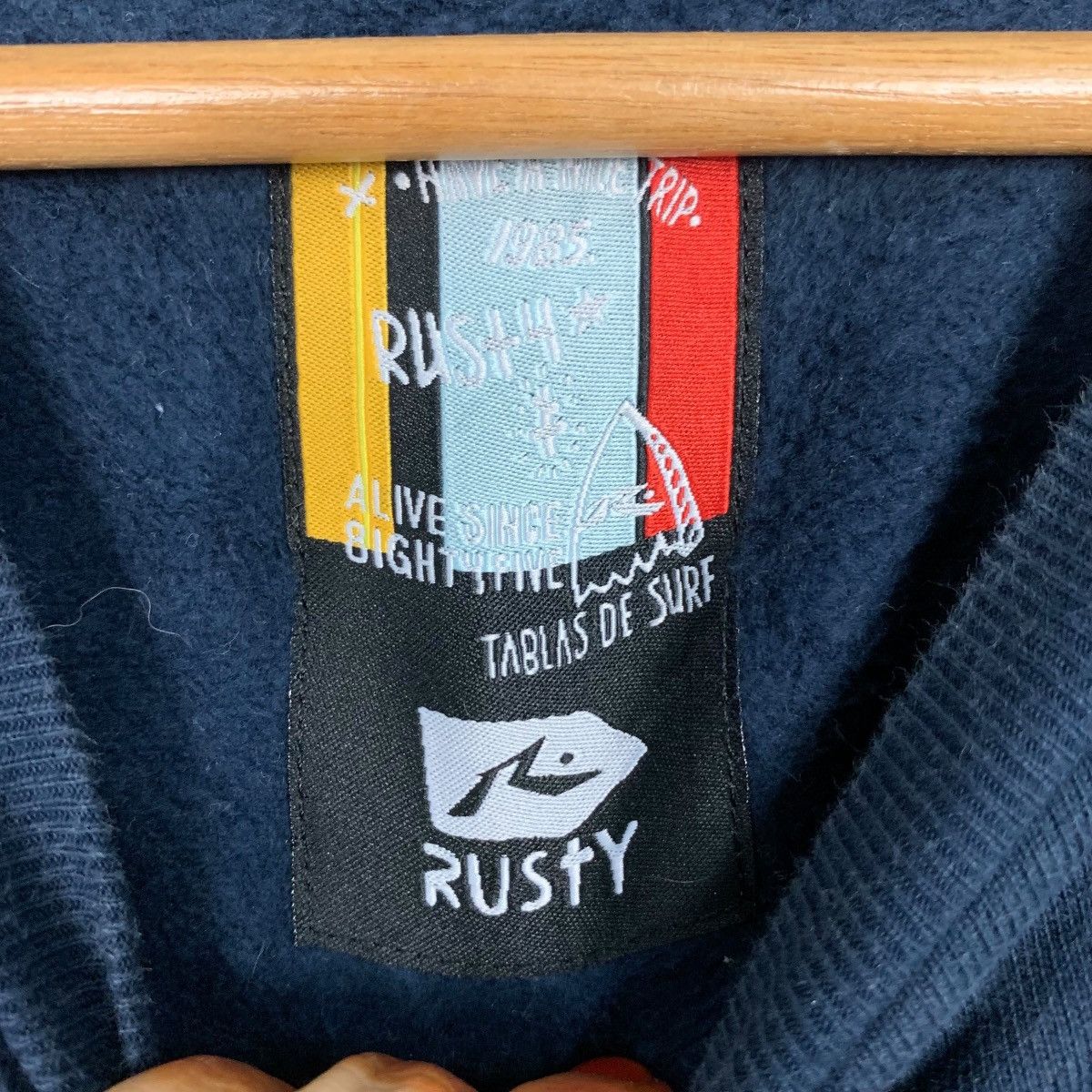 Rusty RUSTY Big Logo Surfing Crewneck Sweatshirt #3538-C162 Size US M / EU 48-50 / 2 - 11 Thumbnail