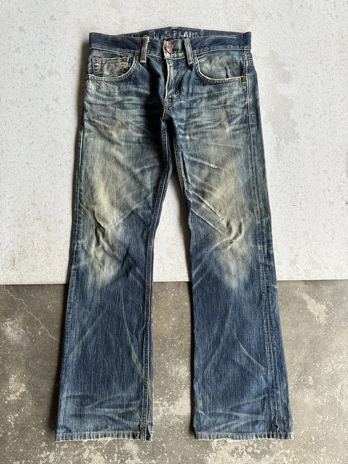 Kapital 🛒 LAST DROP DELETE TODAY🛒 EDWIN 503 Flare Distressed Denim Size US 33 - 1 Thumbnail
