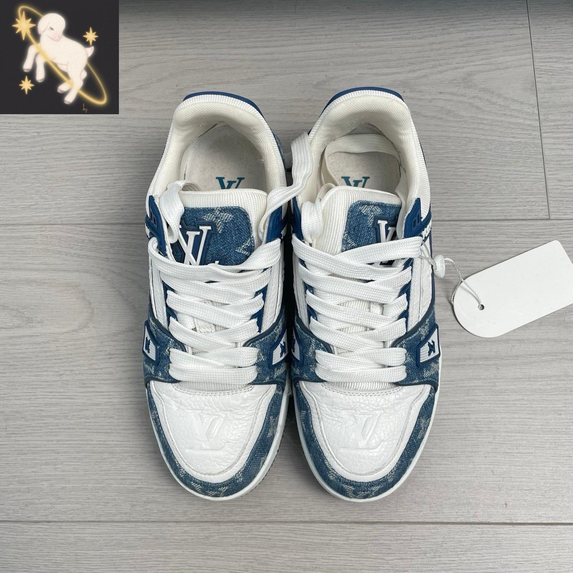 Louis Vuitton Louis Vuitton Denim Blue Lowtop Sneakers S Men Size US 10 / EU 43 - 1 Thumbnail