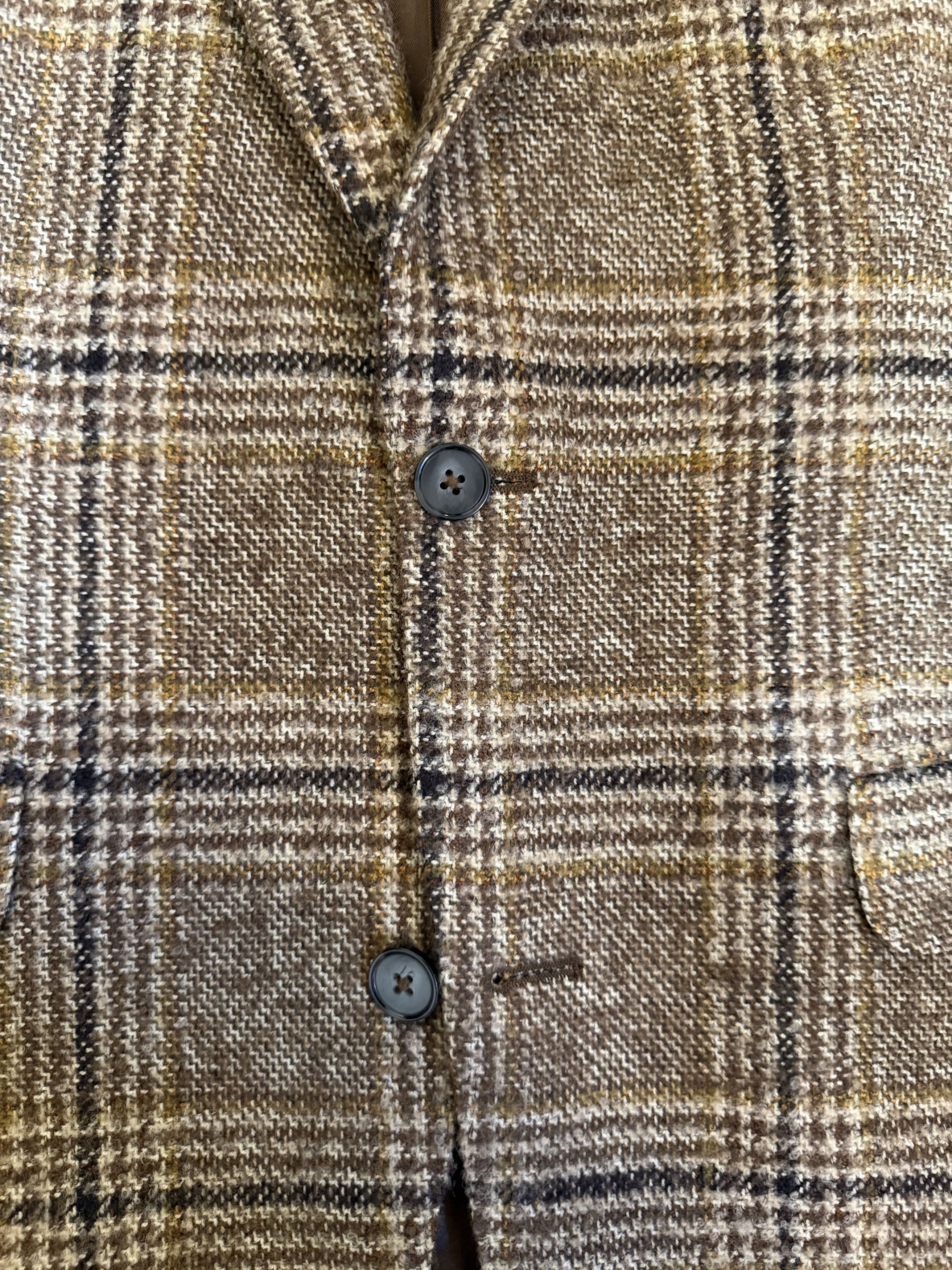 Officine Generale Officine Generale Brown/Beige Plaid 375 Jacket Size 40R - 4 Thumbnail