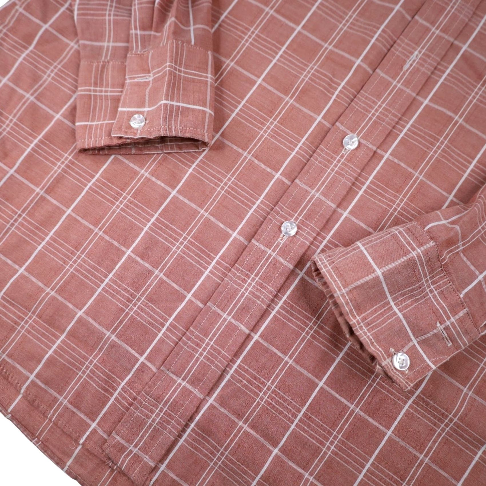 Sears VINTAGE Sears Best Road King Mens XL Perma Prest Button Up Shirt Red Size US XL / EU 56 / 4 - 4 Thumbnail