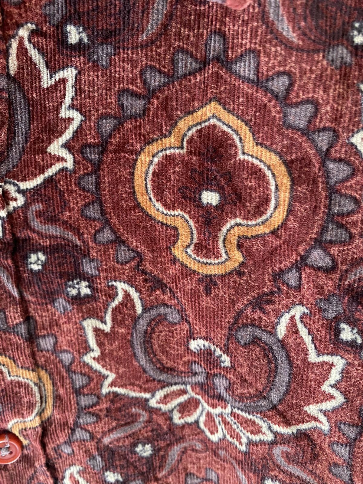 Katharine Hamnett London 2000s Tribal Paisley velour shirt Size US S / EU 44-46 / 1 - 6 Thumbnail