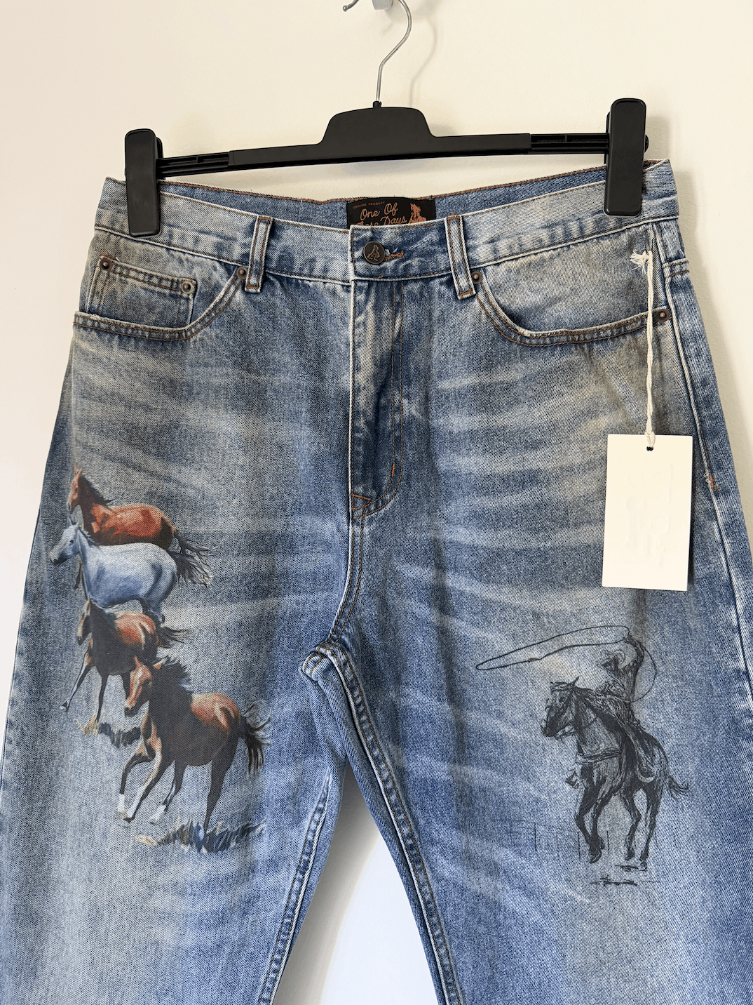 One of These Days One Of These Days All Over Print Jeans in Blue Size US 34 / EU 50 - 2 Thumbnail