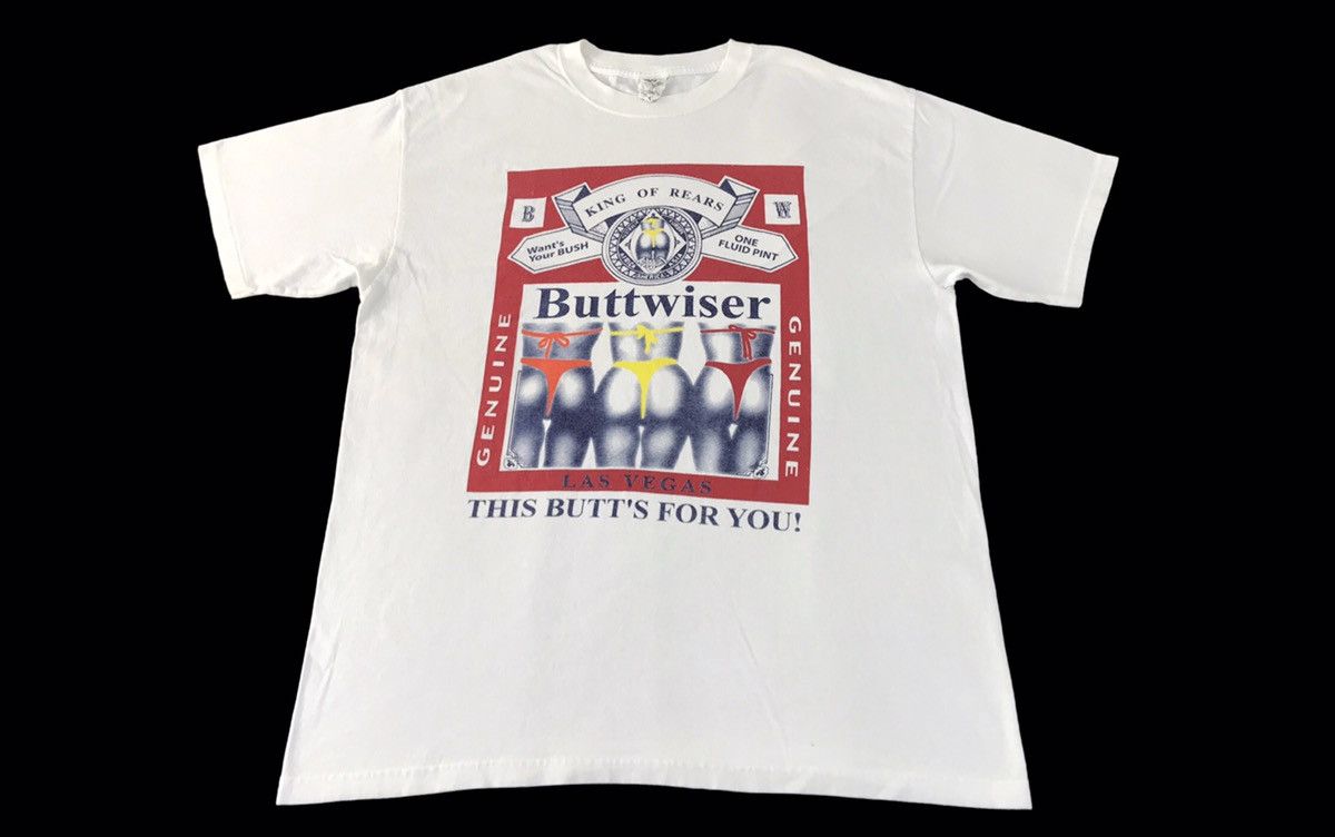 Anvil Buttweiser King of Rear Las Vegas Budweiser Beer Parody Tee Size US XL / EU 56 / 4 - 1 Thumbnail