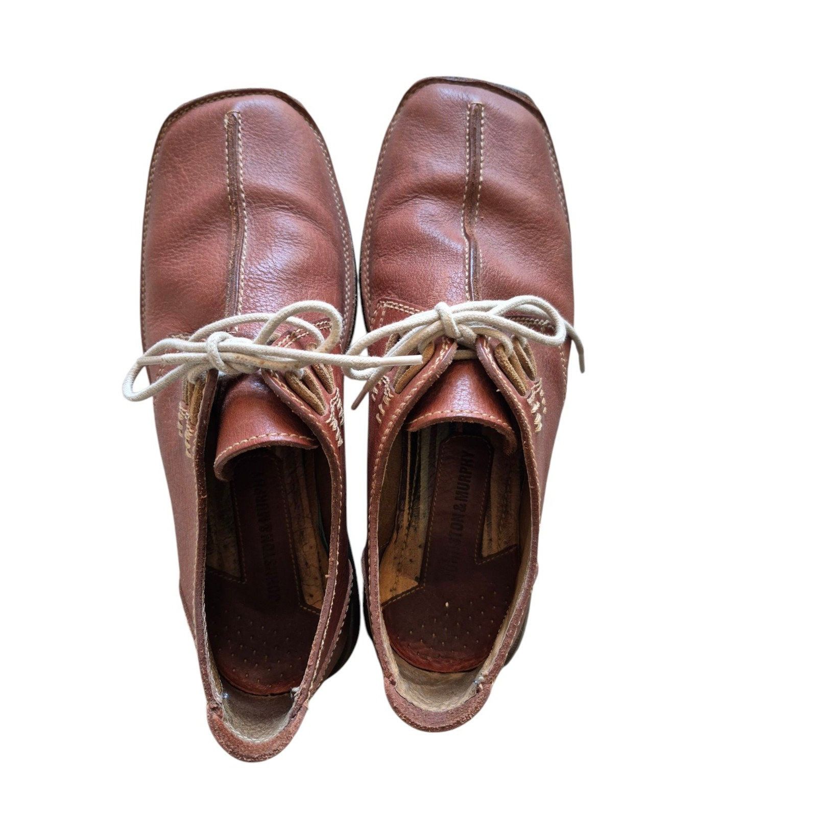 Johnston & Murphy Johnston & Murphy Mens VTG Pebbled Leather Split Toe Oxford Size US 9 / EU 42 - 3 Thumbnail