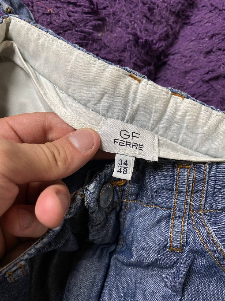 Ferre Vintage 90s Ferre Jeans crazy cargo denim pants with zippers Size 34" / US 12 / IT 48 - 5 Thumbnail