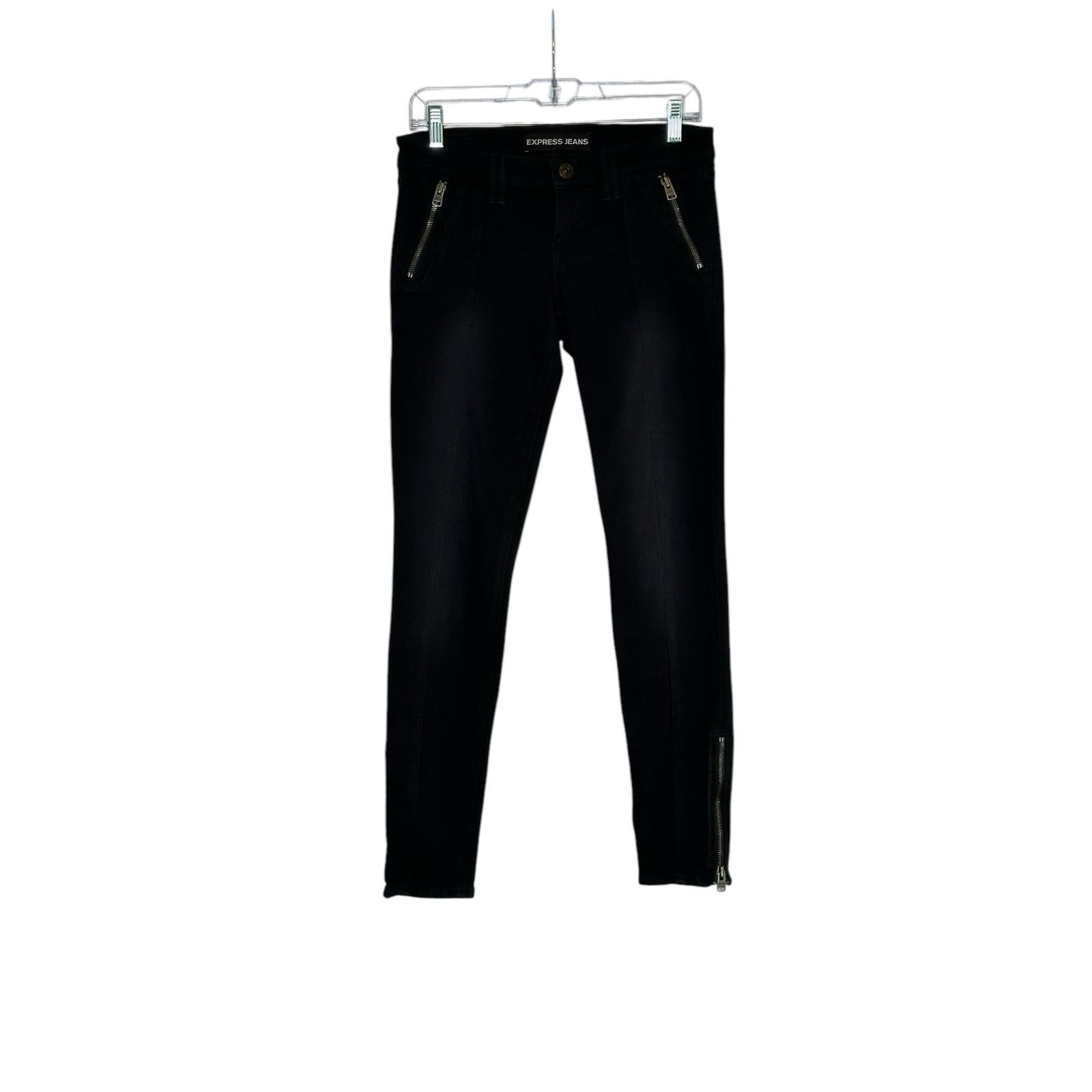 Express Express Stella Low Rise Leggings Zipper Ankle Jeans size 2 Size 26" / US 2 / IT 38 - 5 Thumbnail