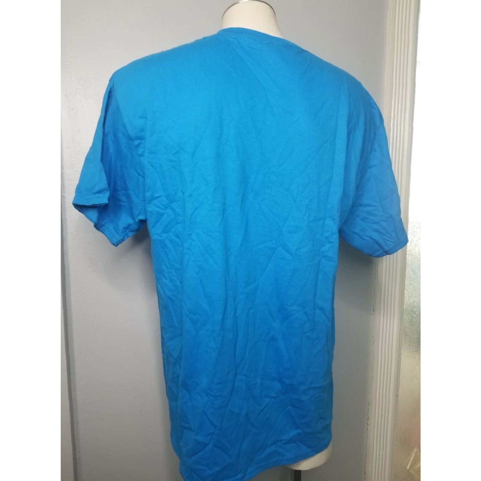 Delta Delta Mens XL Funny Gym Rat T-Shirt, Blue, Graphic Tee with Dates Weights Protein Shakes Print, Short Sleeve, Cotton Size US XL / EU 56 / 4 - 2 Thumbnail