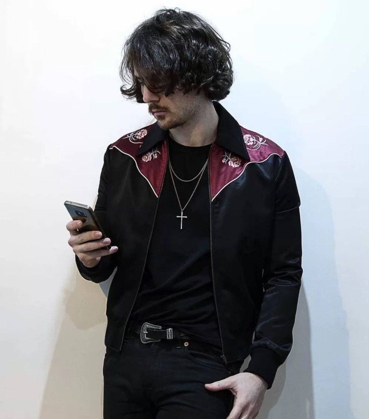 Saint Laurent Paris × Yves Saint Laurent Saint Laurent 16fw Black and Red Jacket2412-Nextarrow Size US XS / EU 42 / 0 - 7 Thumbnail