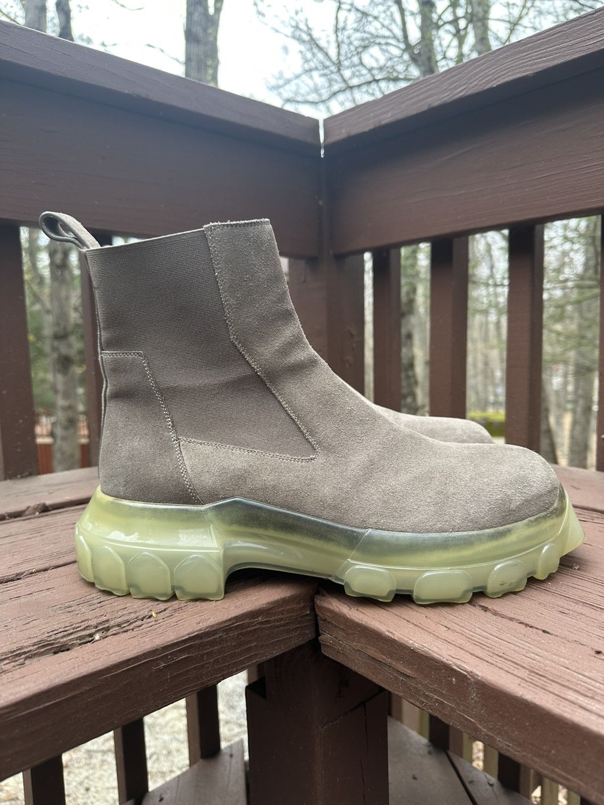 Chelsea Boots Rick Owens Tractor Sole Beatle Mega Tractors Leather 