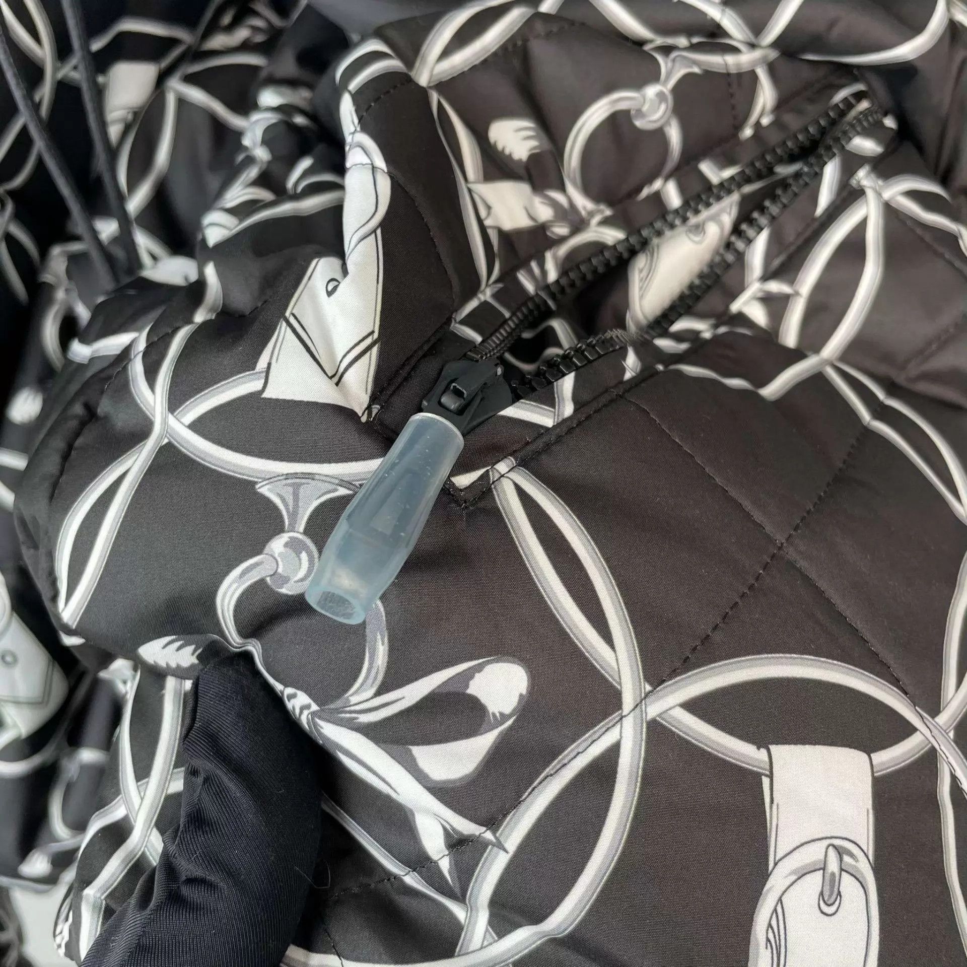 Hermes Hermès 97 New Double-Sided All-Over Print Black Jacket 36 Size XS / US 0-2 / IT 36-38 - 9 Thumbnail