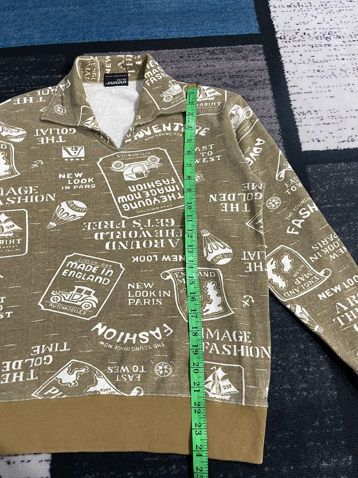 Japanese Brand × Vintage Vintage Elite Jaguar Full Print Collar Sweatshirt Size US M / EU 48-50 / 2 - 13 Thumbnail