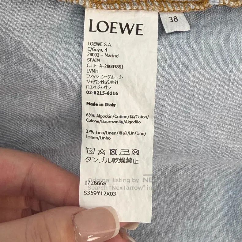 Loewe Loewe Light Blue Large Logo Denim Shirt Size XS / US 0-2 / IT 36-38 - 6 Thumbnail