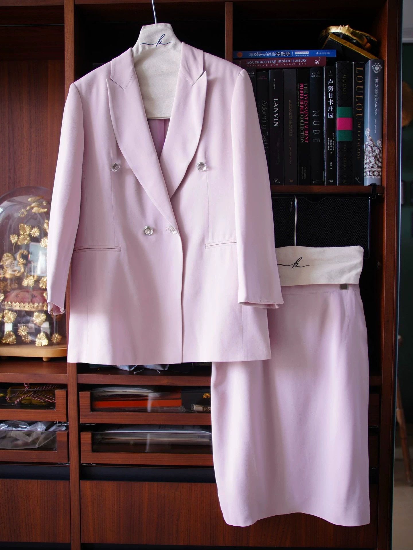Gianfranco Ferre Gianfranco Ferre Vtg Dirty Pink Suit & Skirt 46/XL Size L / US 10 / IT 46 - 2 Thumbnail