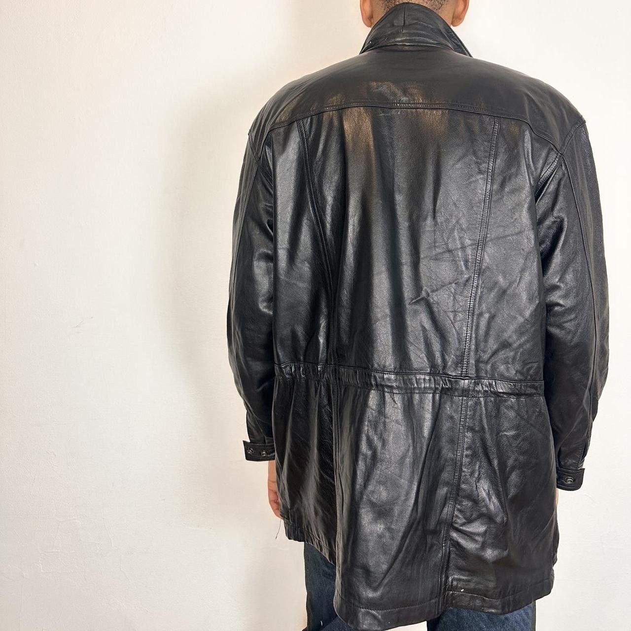 Vintage Vintage Global Identity Black Aviation Leather Jacket - Med Size US M / EU 48-50 / 2 - 5 Thumbnail