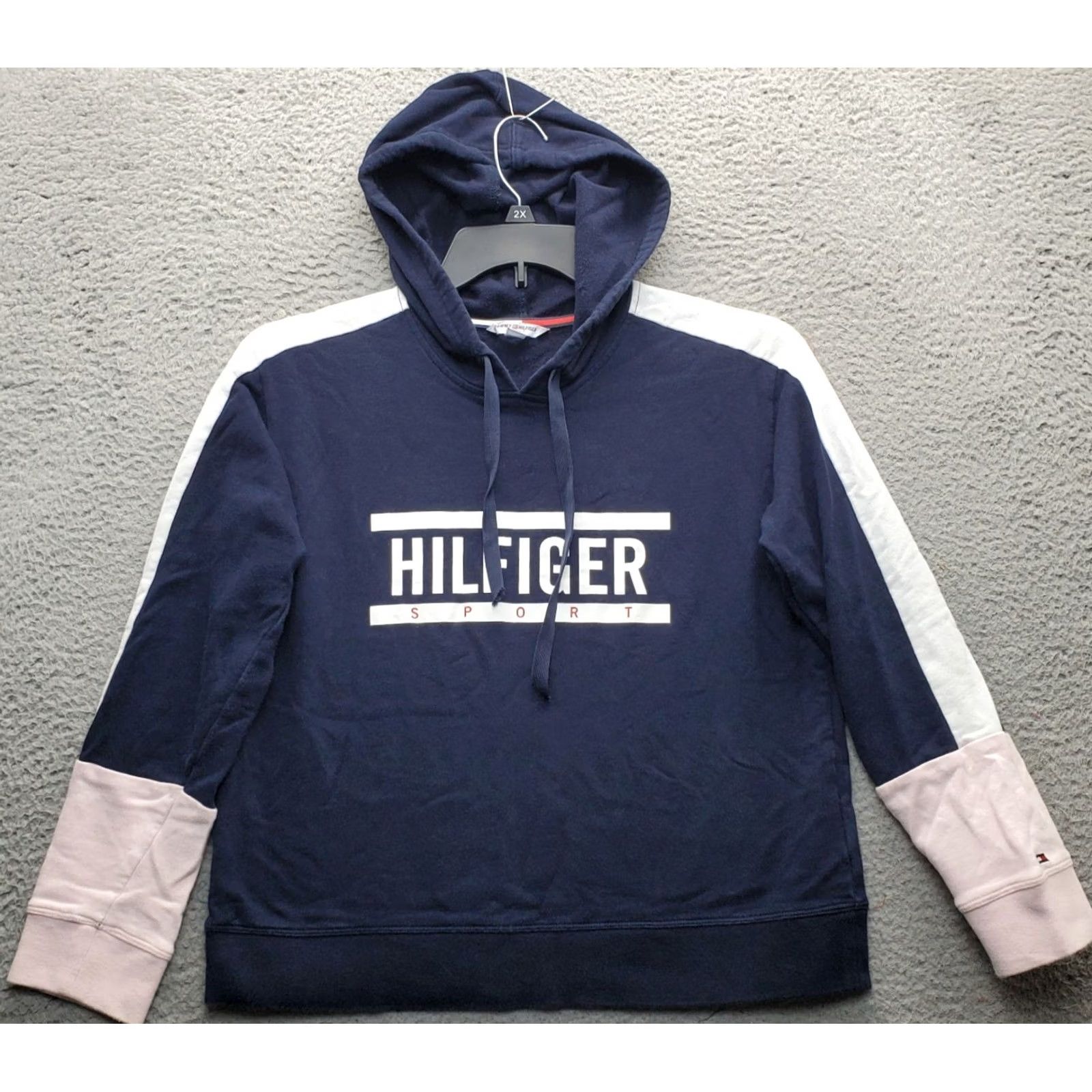 Tommy Hilfiger Tommy Hilfiger Hoodie Womens Small Multicolor Raglan Logo Pullover Shirt Womens Size S Color Multicolor Size S / US 4 / IT 40 - 2 Thumbnail