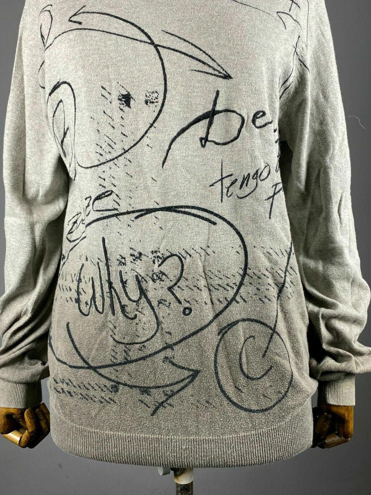 Desigual Ladies Desigual Why Grey Crew Neck Jumper Sweater Size L Size L / US 10 / IT 46 - 4 Thumbnail