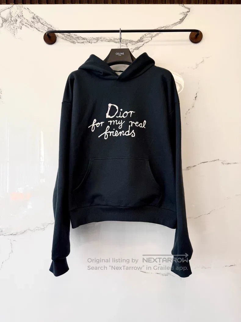 Dior Dior Letter Embroidered Hooded Sweatshirt Size US S / EU 44-46 / 1 - 1 Thumbnail