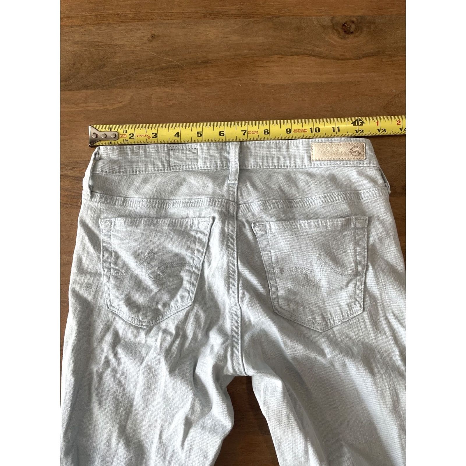 AQUA AG Adriano Goldschmied The Legging Ankle Super Skinny Women 25R Aqua MADE USA Jeans Blue 5-Pocket Logo Size 42" / US 20 - 7 Thumbnail