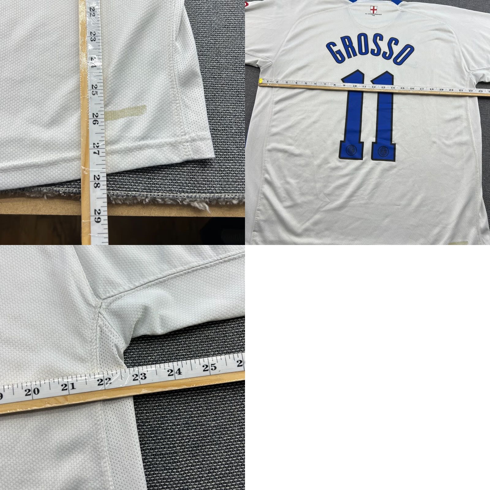 Nike INTER MILAN 2006 2007 Away Fabio Grosso Football Jersey Mens XL Nike White Shirt Size US XL / EU 56 / 4 - 10 Thumbnail