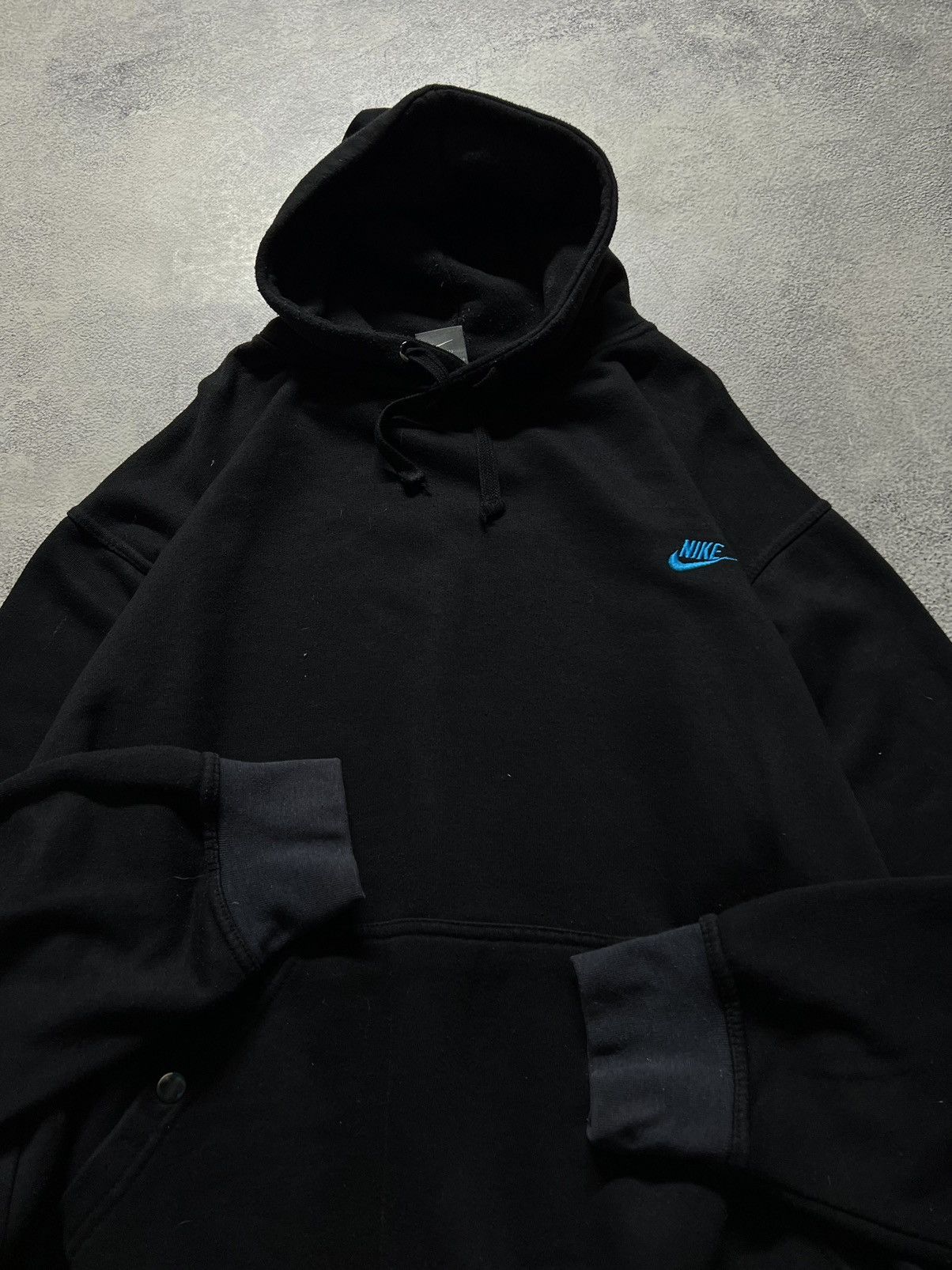 Nike × Vintage Vintage Y2k Nike 🖤 Basic Blank Hoodie 00’s Size US L / EU 52-54 / 3 - 1 Thumbnail