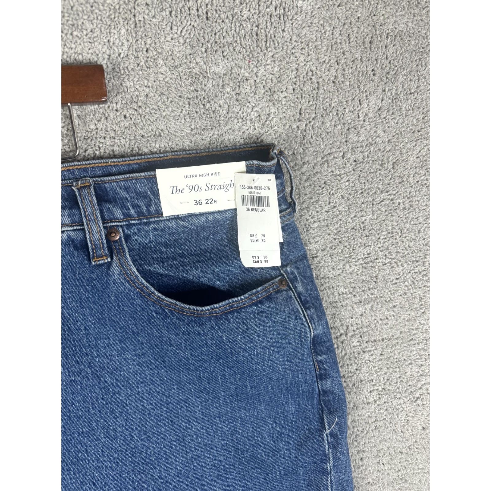 Abercrombie & Fitch VINTAGE Abercrombie & Fitch Jeans Womens 22R Blue 90s Straight Ultra High Rise Denim Size 25" / US 0 / IT 36 - 3 Thumbnail