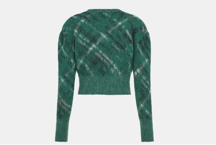 Dior o1w1db10824 Check'n' Sweater in Pine Green Size S / US 4 / IT 40 - 2 Thumbnail