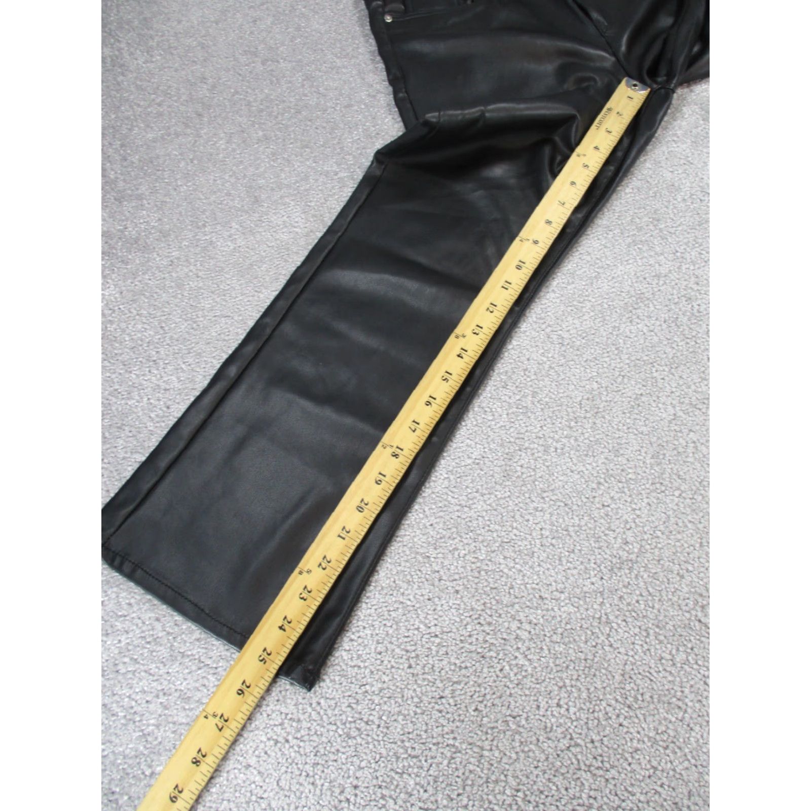 Zara Zara Pants Womens 8 Black Faux Leather Straight Leg Dress Pants Mens? (Wait) Size 30" / US 8 / IT 44 - 4 Thumbnail