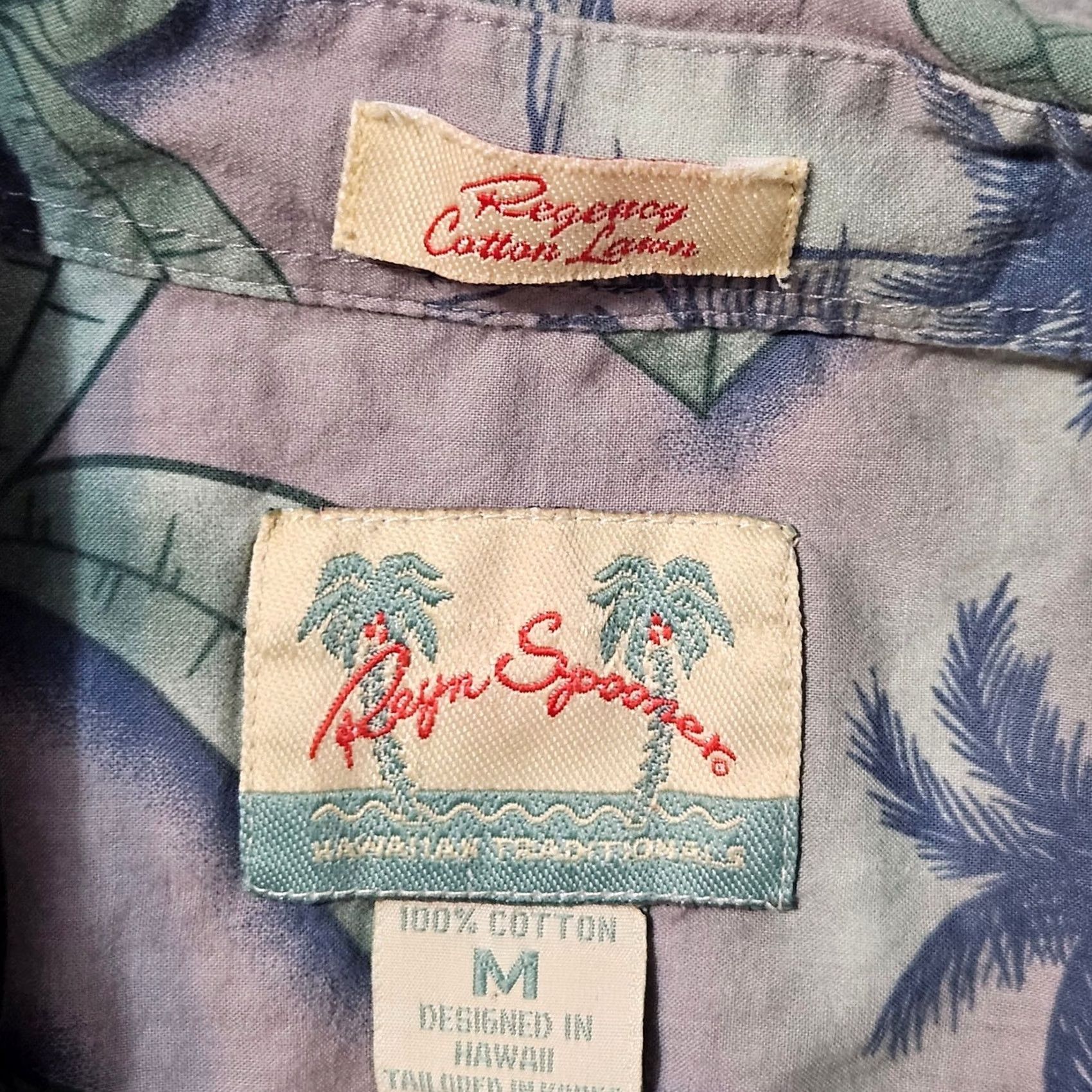 Reyn Spooner VINTAGE Reyn Spooner Shirt Mens M Aloha Hawaiian Floral Regency Cotton Lawn Blue Size US M / EU 48-50 / 2 - 4 Thumbnail