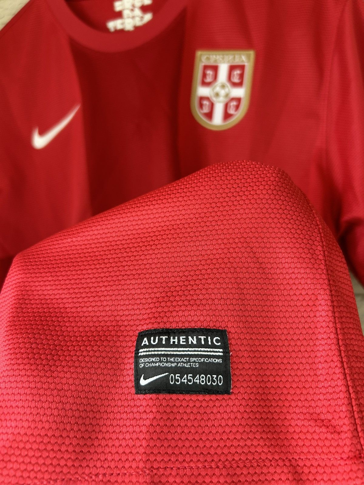 Nike Nike Serbia 2013 National Team Soccer Jersey Size US L / EU 52-54 / 3 - 5 Thumbnail