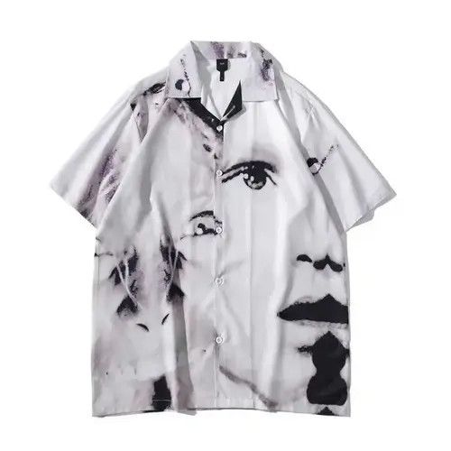VIBE Vintage Outdoor Summer Hawaiian Blouse Shirt Dark Icon Size US M / EU 48-50 / 2 - 1 Thumbnail