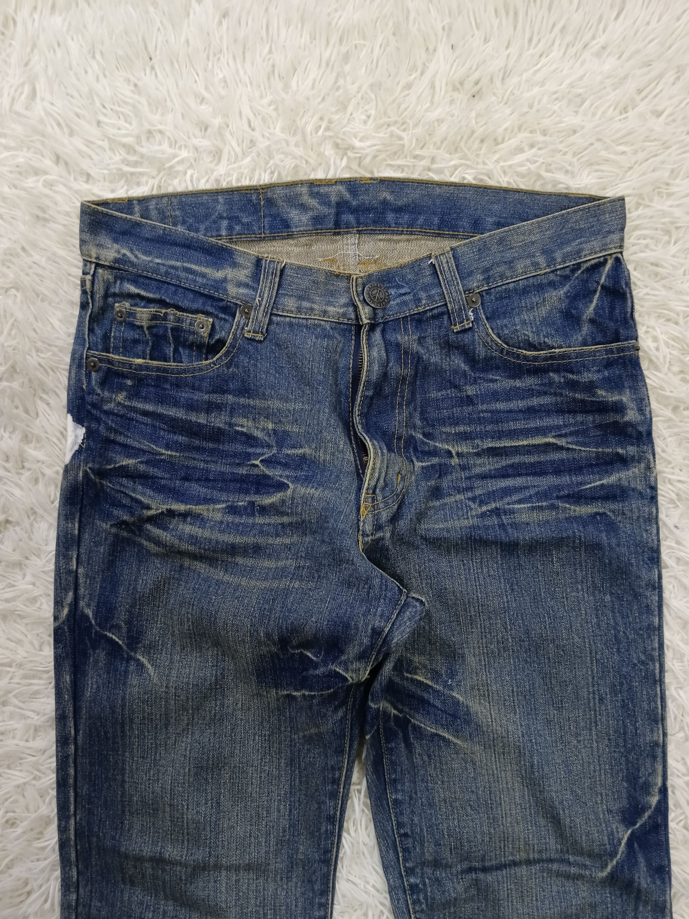 Japanese Brand DISTRESSED SPELLOUT ANARCHY PEACE LOMA PANTS Size US 33 - 4 Thumbnail