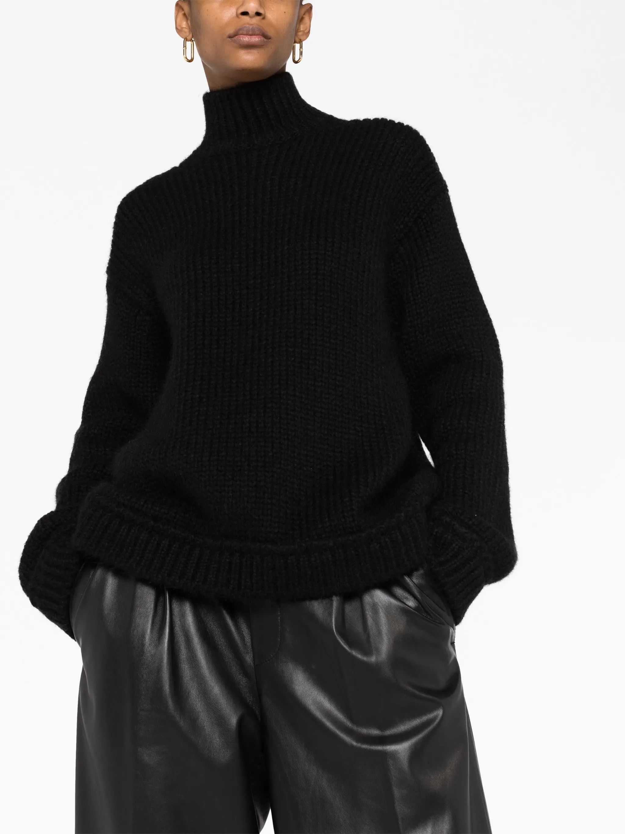 Tom Ford o1w1db10225 MAK1257 Roll-neck Sweater in Black Size XXS / US 00 / IT 34 - 5 Thumbnail