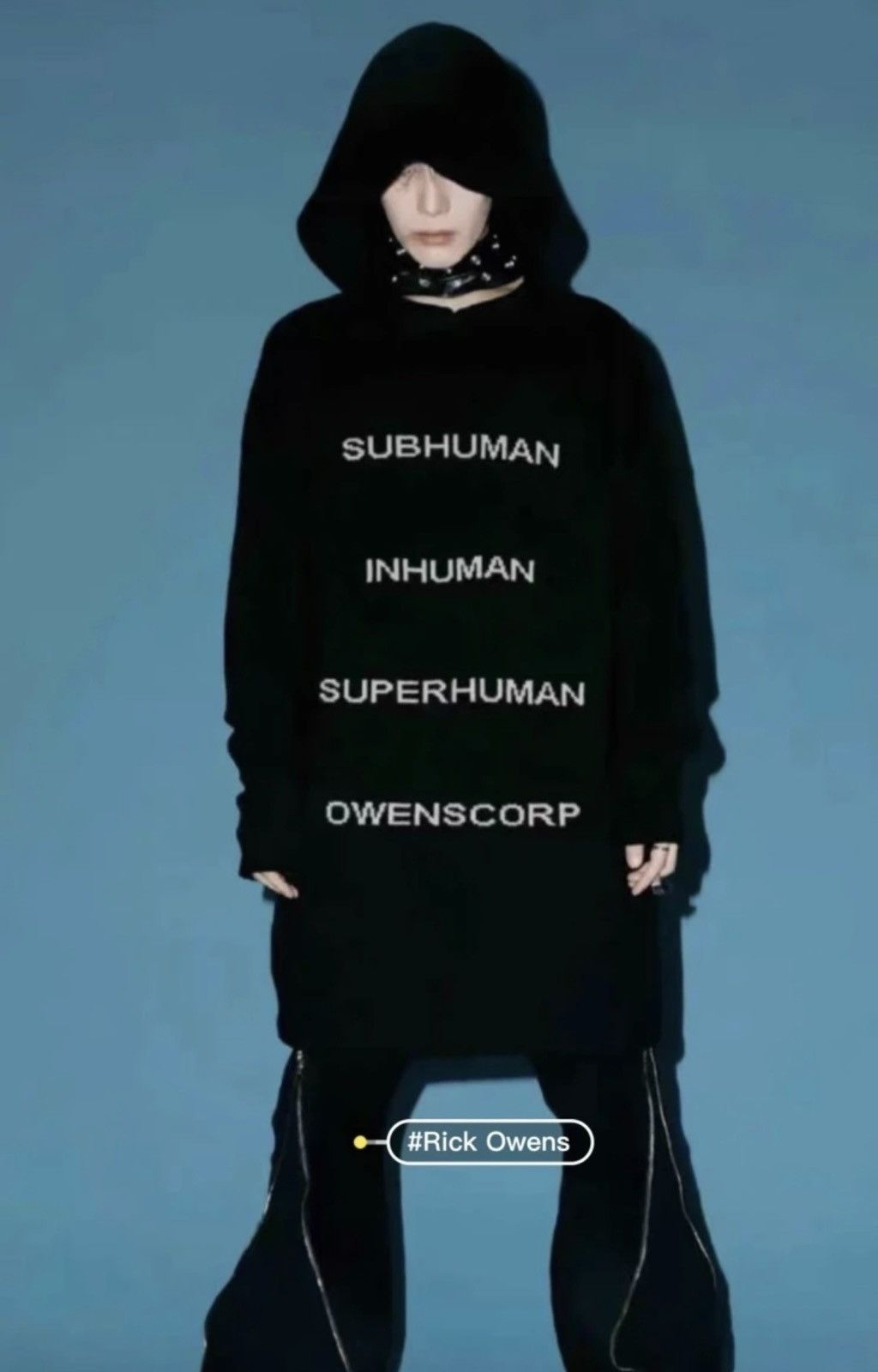 Rick Owens 【Rick Owens】22FW Runway Black Hooded Sweatshirt Size US S / EU 44-46 / 1 - 8 Thumbnail
