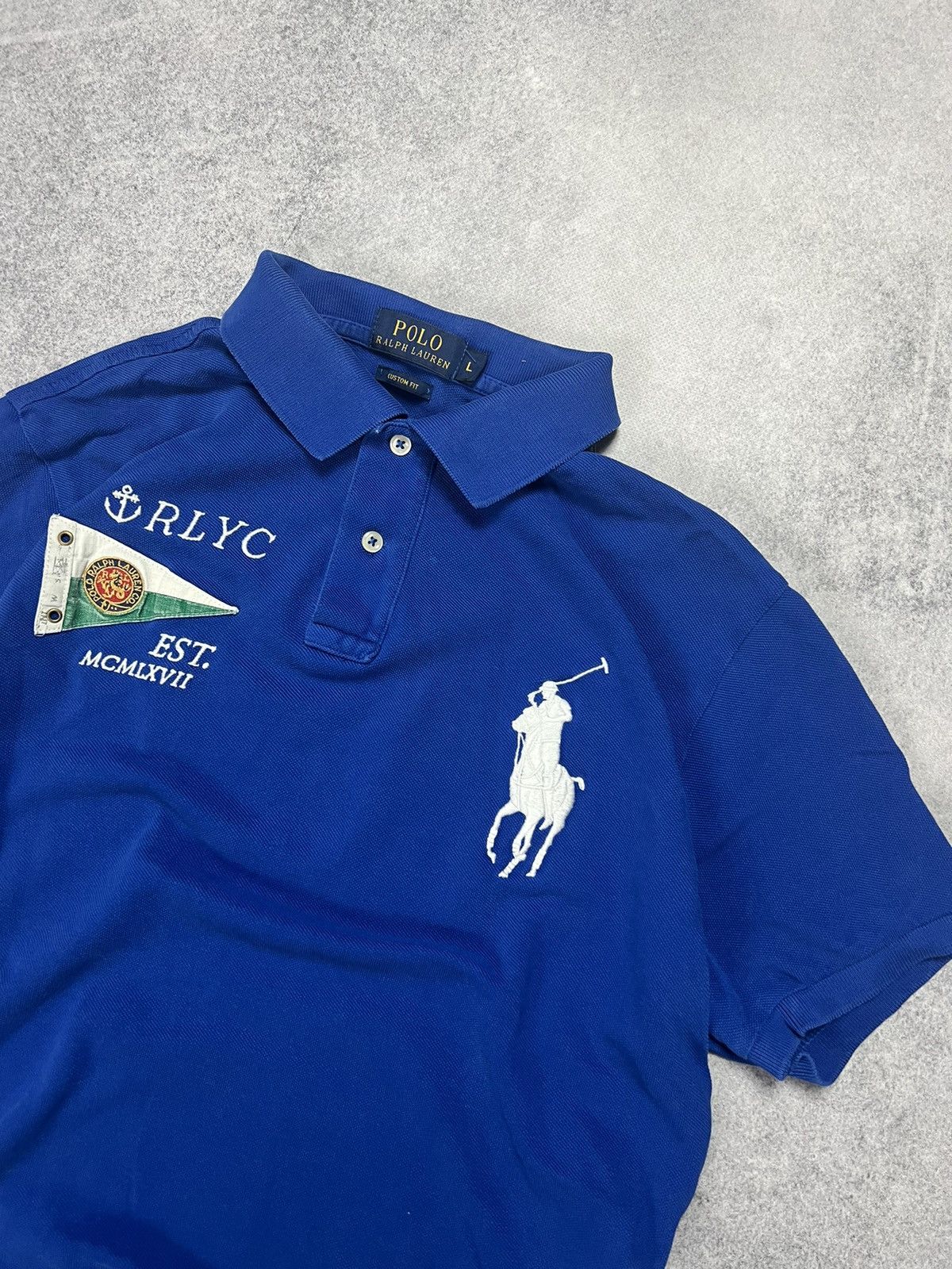 Polo Ralph Lauren × RRL Ralph Lauren × Ralph Lauren Vintage Polo Ralph Lauren Royal London Yacht Club Y2K Polo Size US L / EU 52-54 / 3 - 3 Thumbnail