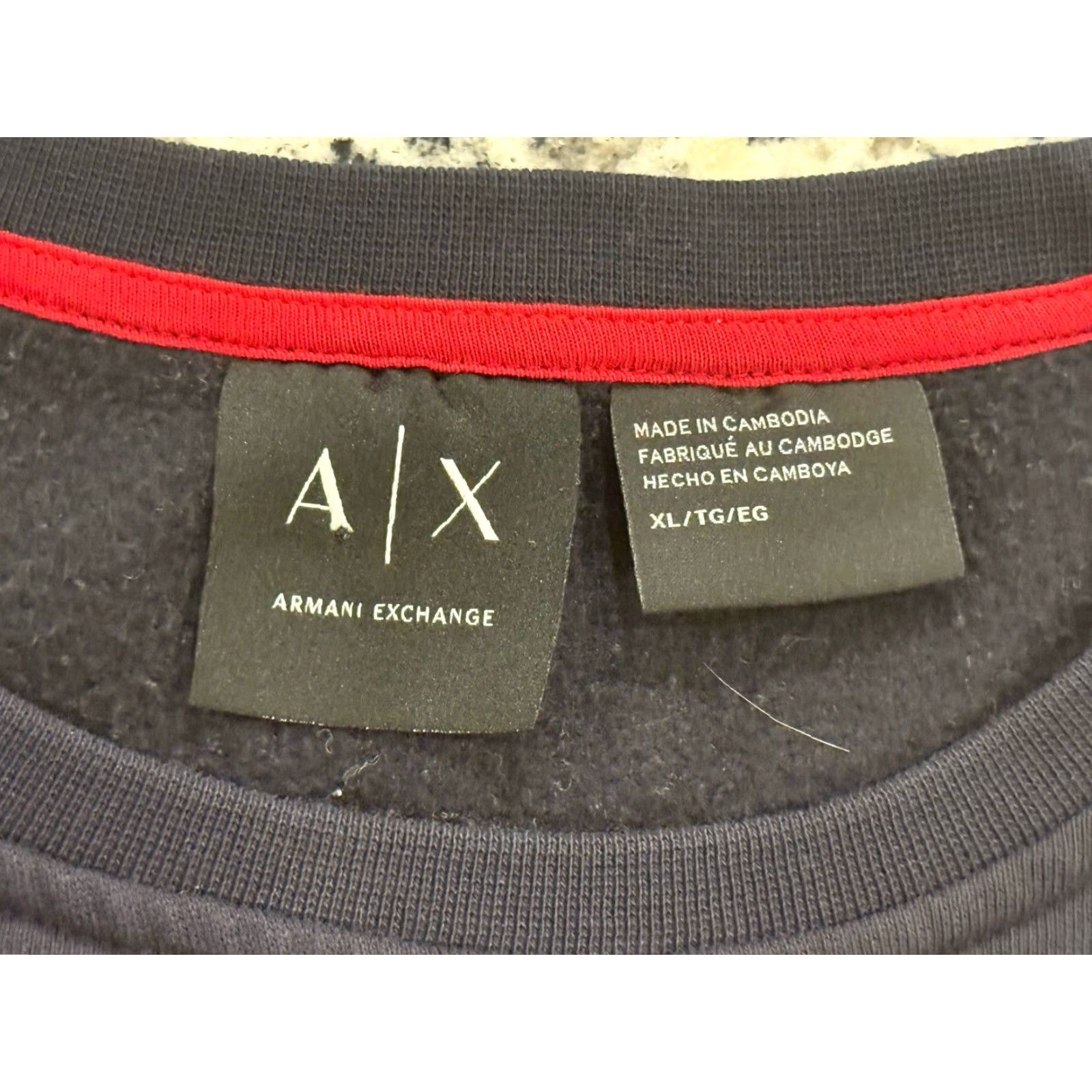 Armani Exchange Armani Exchange A|X Mens Fleece Logo Sweatshirt Crew Graphic XL Multicolor Crew Neck Pullover Lined Size XL Sweatshirt Men Size US XL / EU 56 / 4 - 3 Thumbnail