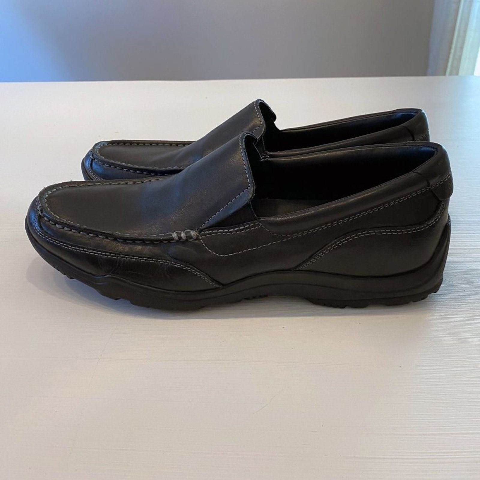 Cole Haan Cole Haan Mens Hughes Venetian Loafers 9.5 M Black Leather Size US 9.5 / EU 42-43 - 7 Thumbnail
