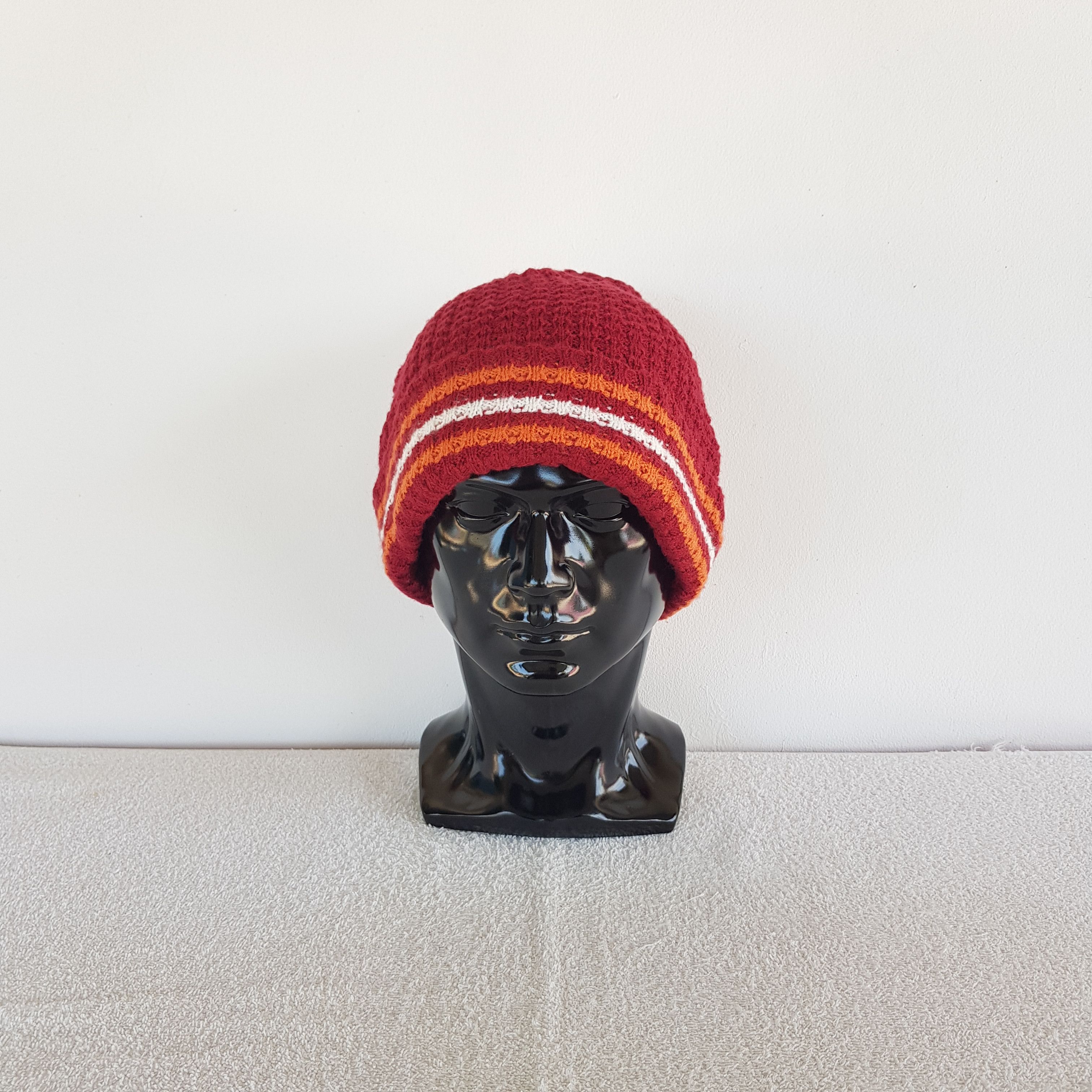 Other Vintage Japanese Ribbed Knit Beanie Snow Caps Hats. Size ONE SIZE - 2 Thumbnail
