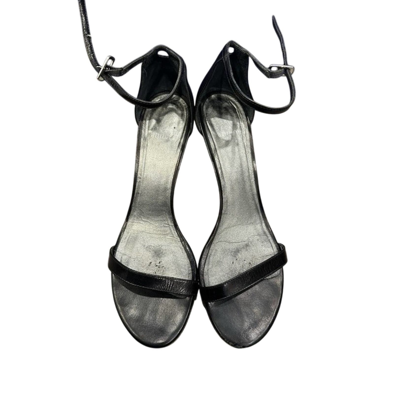 Stuart Weitzman Stuart Weitzman Women’s Black Open Toed High Heeled Shoes Size US 8.5 / IT 38.5 - 8 Thumbnail