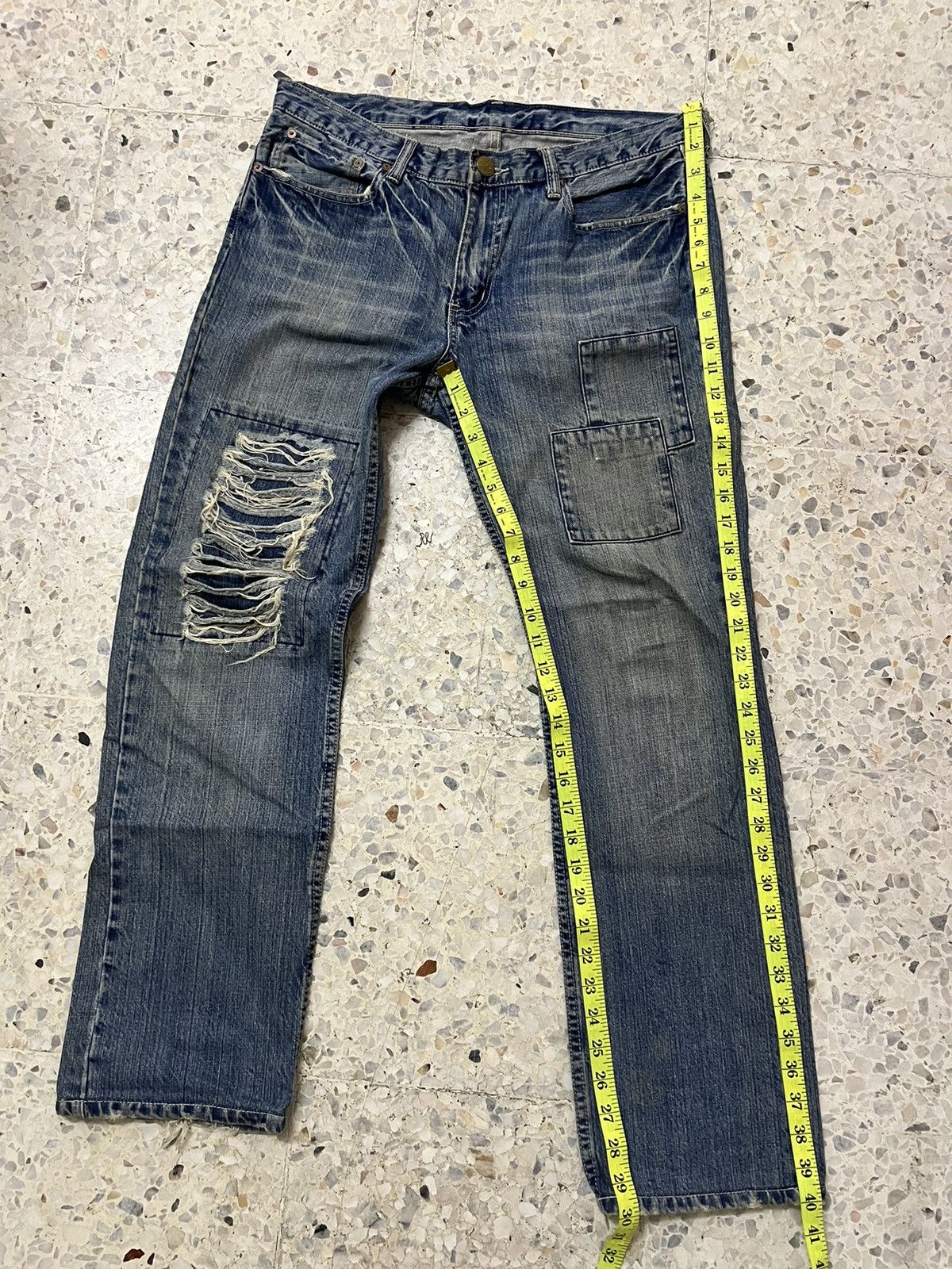 Japanese Brand Japanese brand Takeo kikuchi distress denim style Size US 34 / EU 50 - 11 Thumbnail