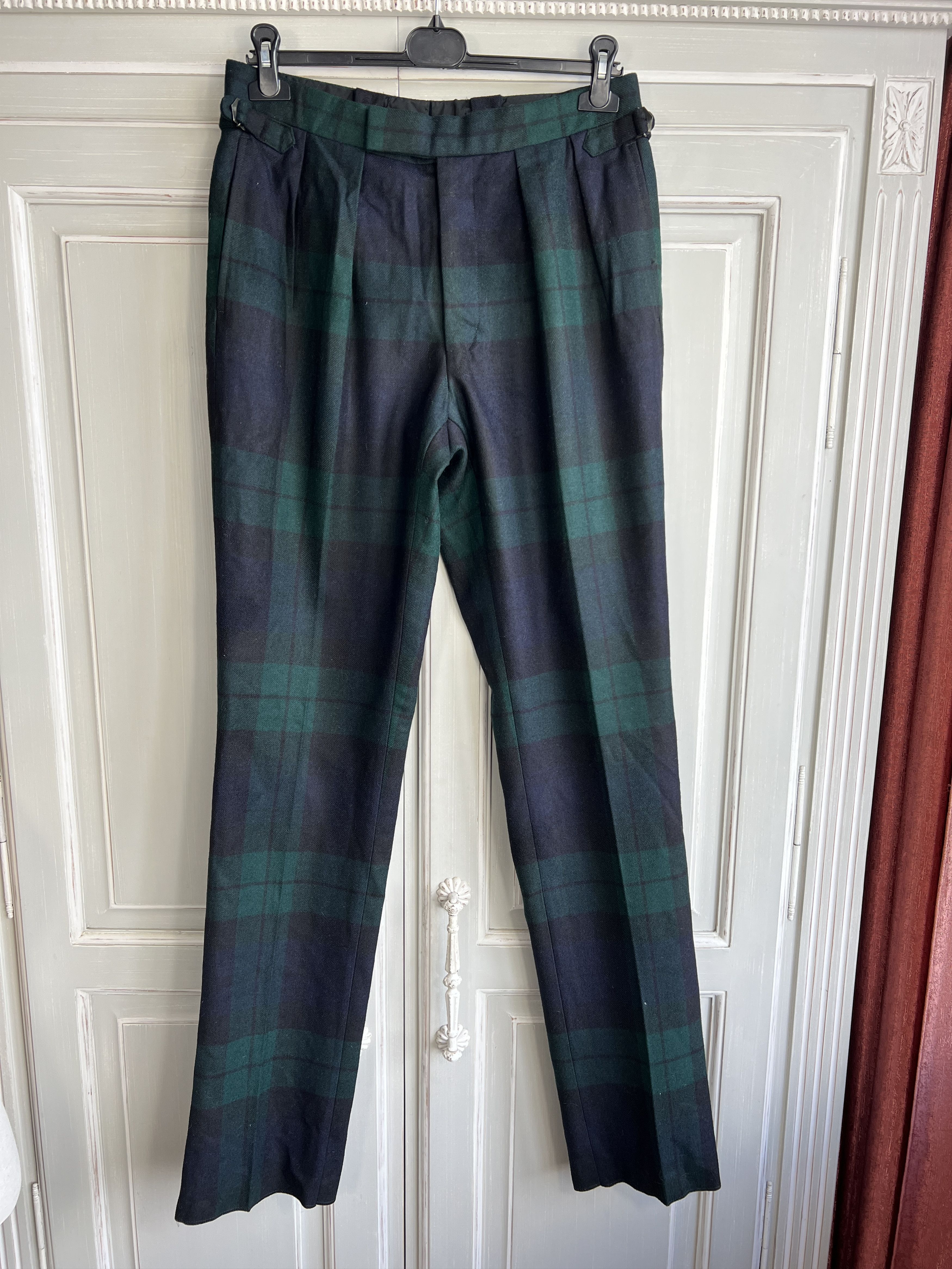WOOL PLATED TROUSERS MARTIN GREENFIELD