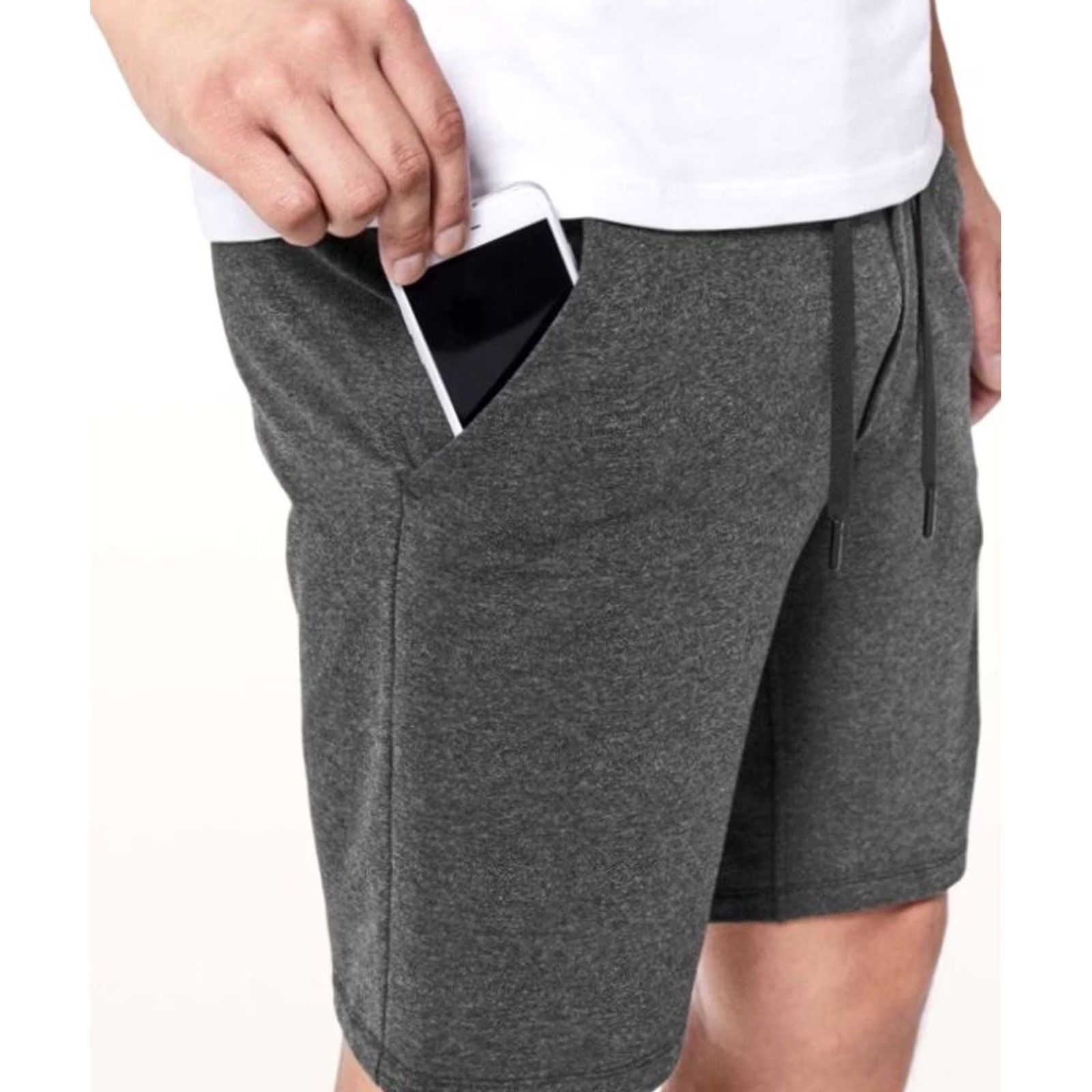 Lululemon Lululemon City Sweat Short Men S Heathered Black 9 in Inseam Drawstring Pockets Regular Fit Weekday City, Sports, Outdoor Mens Size US 29 - 3 Thumbnail