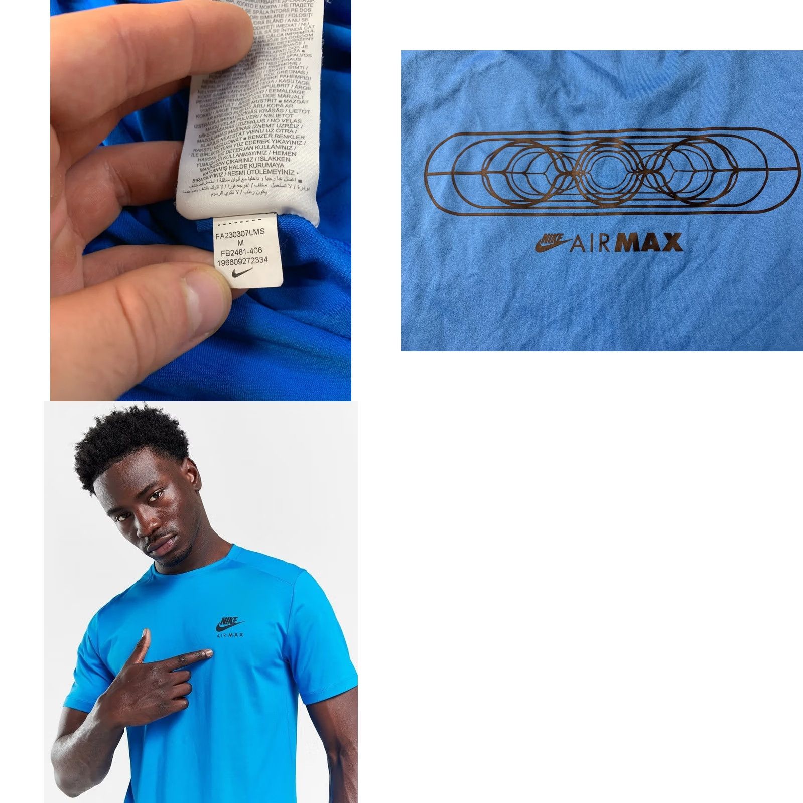 Nike Nike Air Max Original 2023 Men Shirt M Blue Nike Air Max Shirt Mens M Blue 2023 Shirt Size US M / EU 48-50 / 2 - 8 Thumbnail