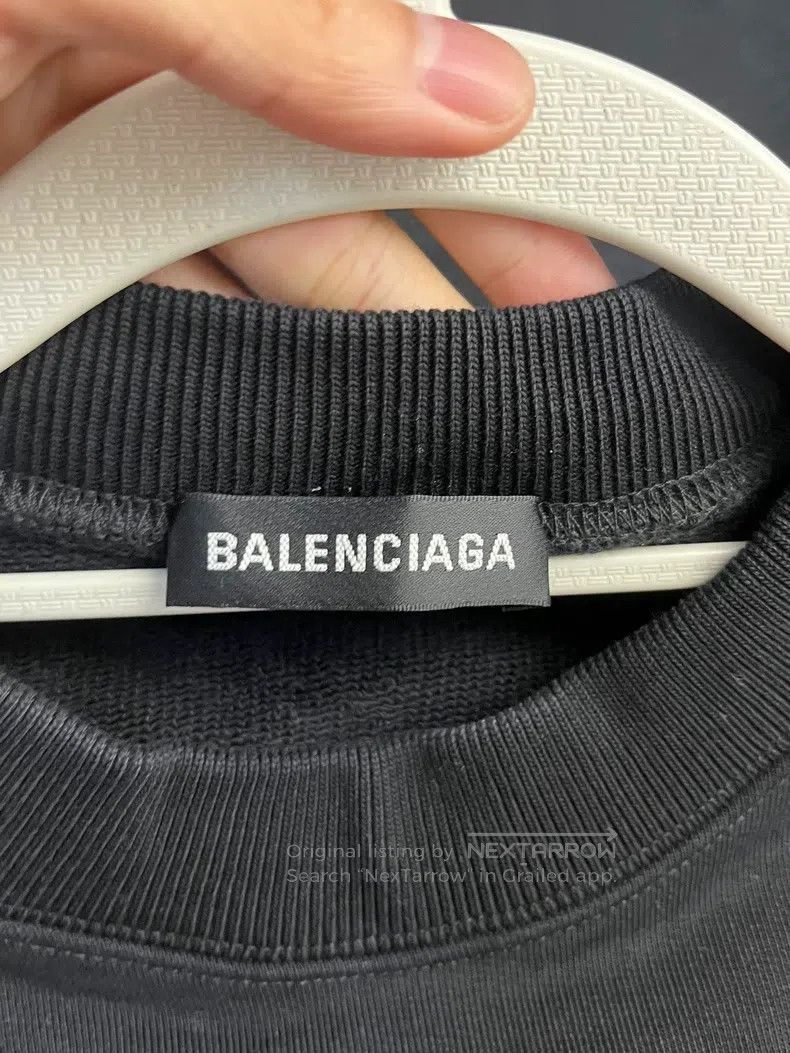 Balenciaga Balenciaga Black Logo Crewneck Sweatshirt Long Sleeve Size US XS / EU 42 / 0 - 3 Thumbnail