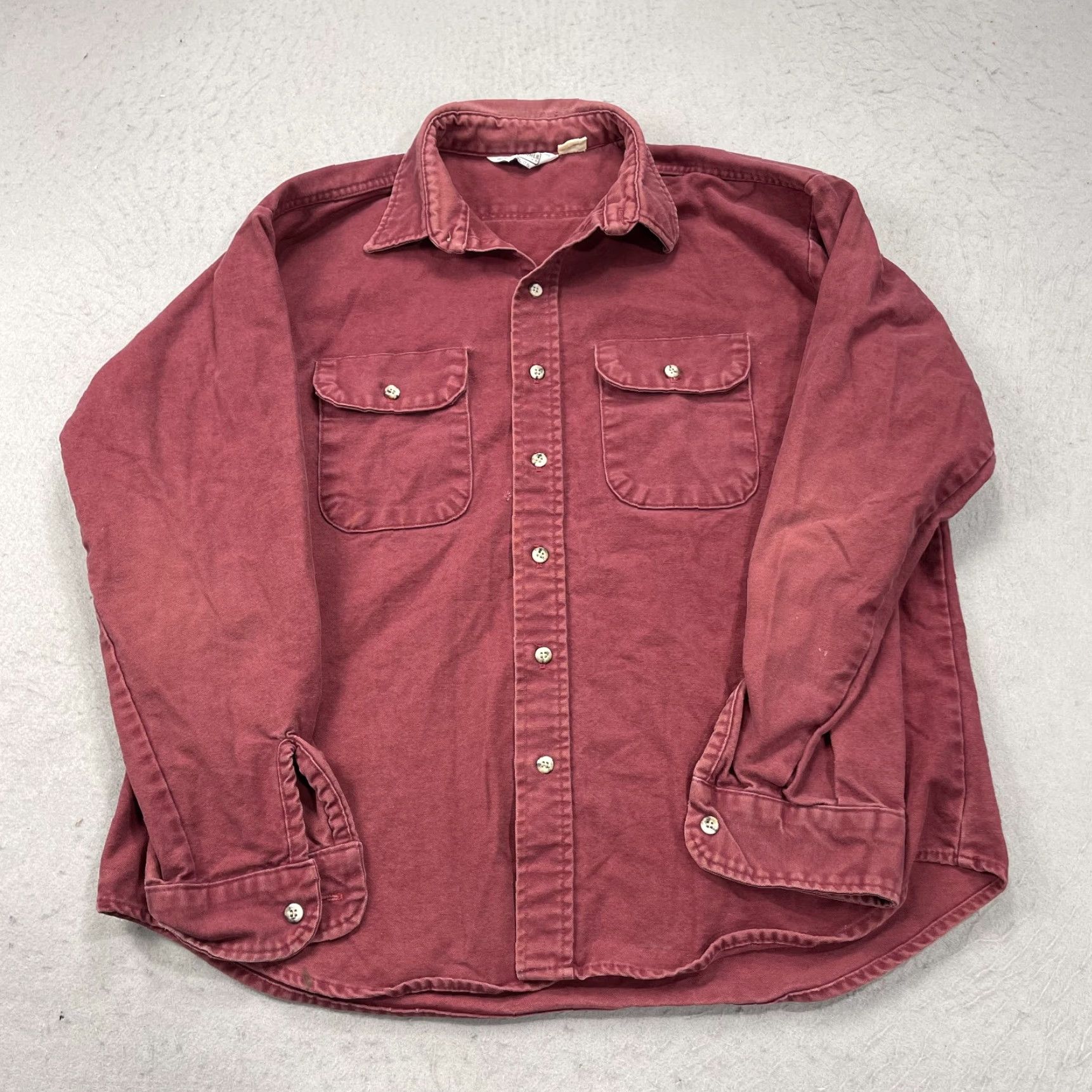 Vintage VINTAGE FIVE BROTHER Flannel Shirt Mens XL Red Heavyweight Button-Up 90s Western Casual Workwear Size US XL / EU 56 / 4 - 2 Thumbnail