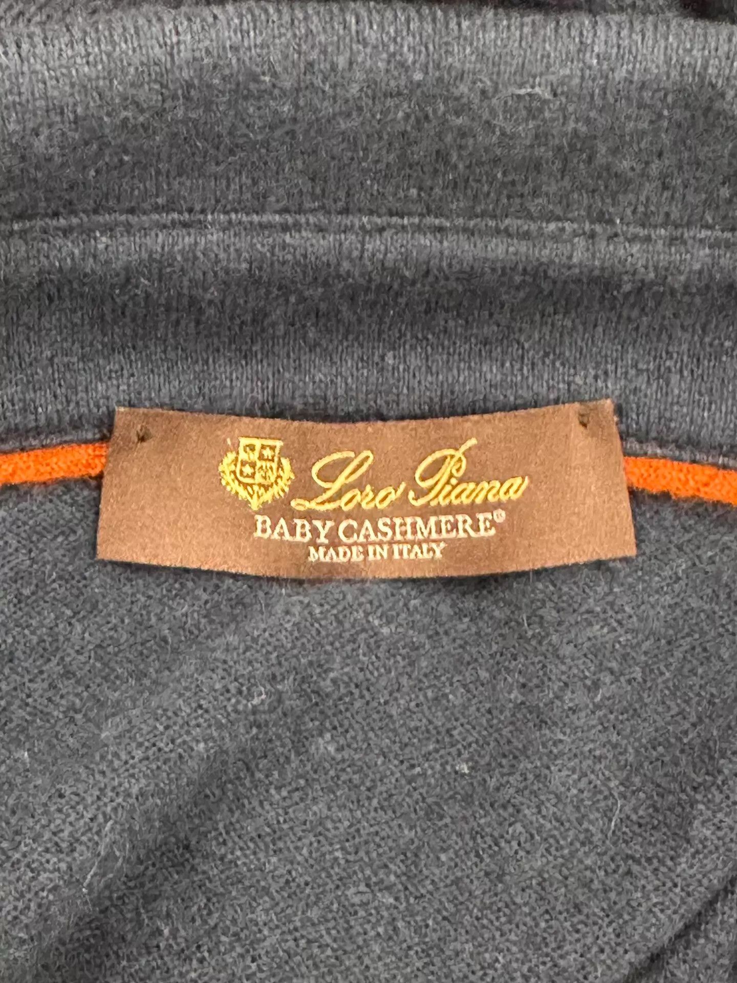 Loro Piana Loro Piana Navy Blue Long Sleeve Knit Polo 46 Size US S / EU 44-46 / 1 - 4 Thumbnail