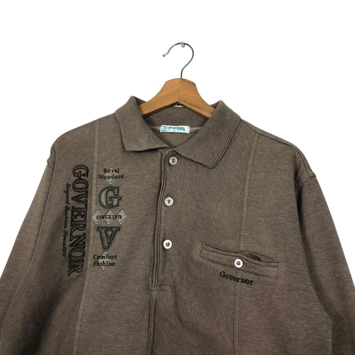 Japanese Brand 🔥VINTAGE COLLAR SWEATSHIRT GOVERNOR BIG LOGO ISSEY MIYAKE Size US M / EU 48-50 / 2 - 10 Thumbnail