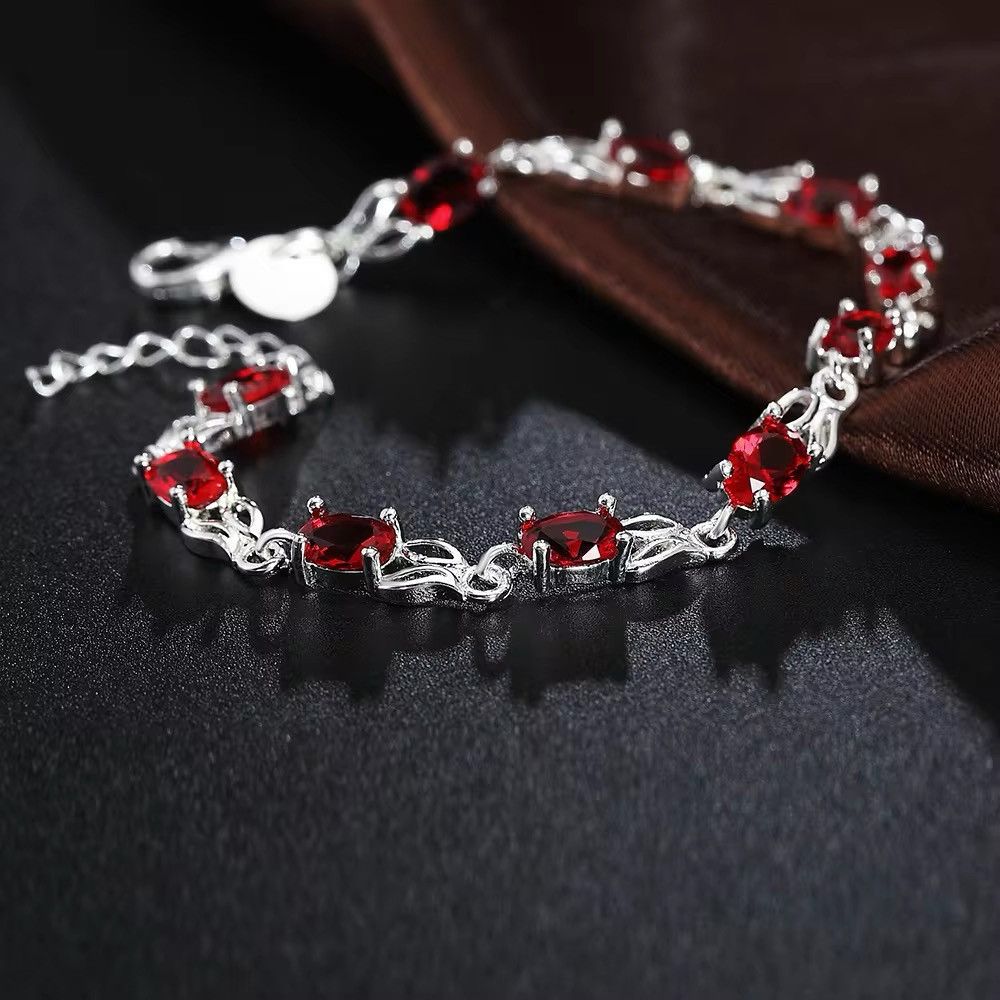 Jewelry Wild Red Crystal Chain Bracelets Size ONE SIZE - 2 Thumbnail