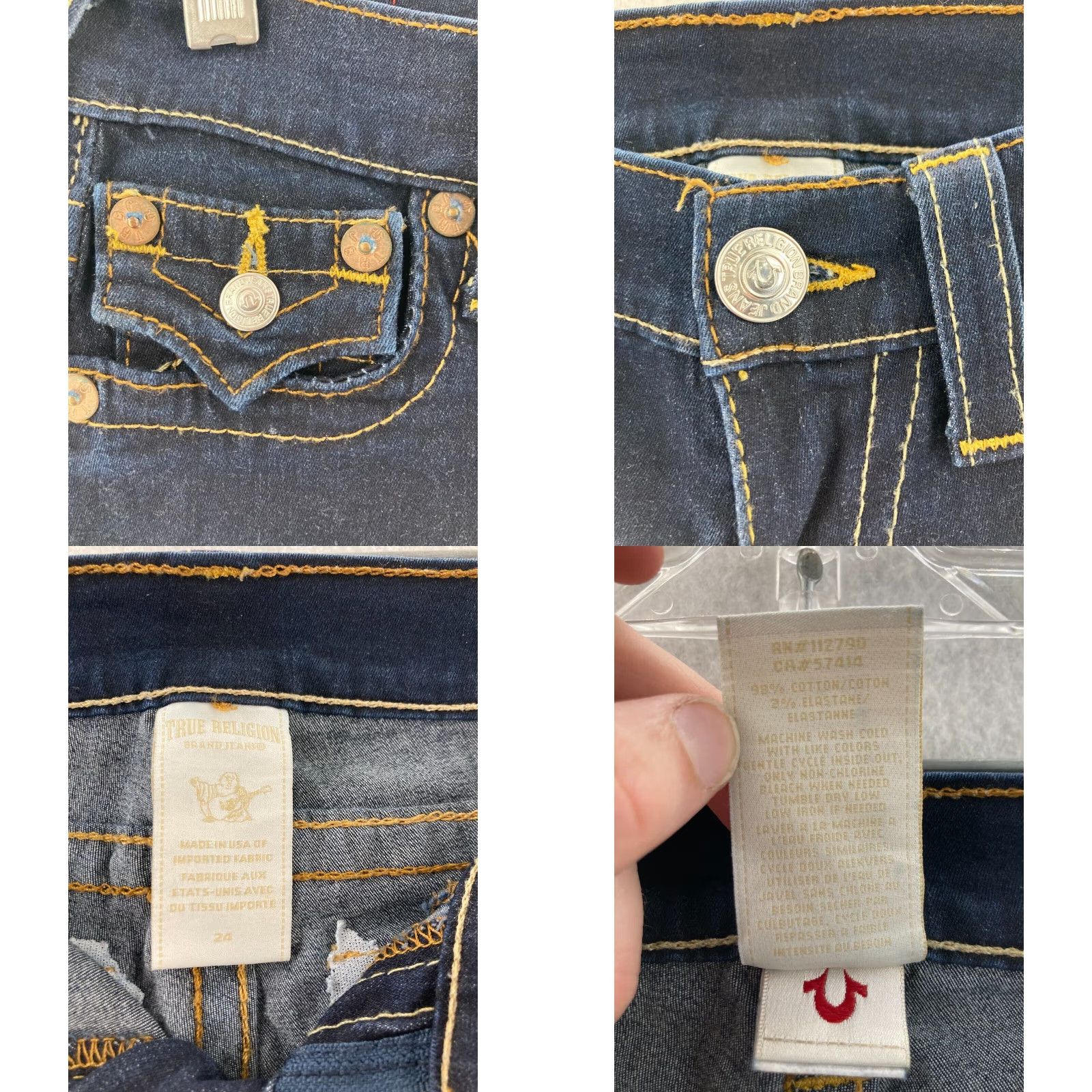 True Religion True Religion Blue Jeans Womens Size 24 USA Made Size 42" / US 20 - 2 Thumbnail