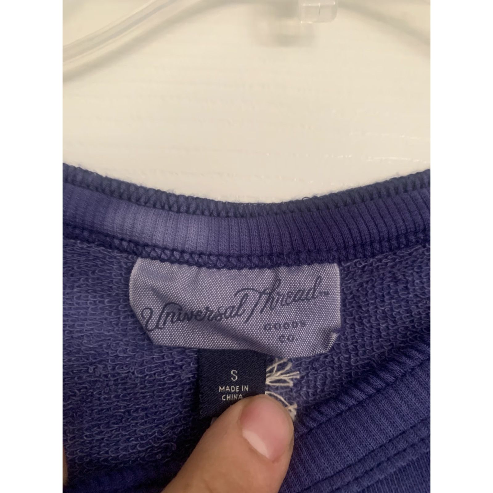 Vintage VINTAGE? No. Universal Thread Cropped Sweatshirt The Dye Blue S Juniors Women Crew Neck Long Sleeve Cotton Polyester Knit Regular Size S / US 4 / IT 40 - 4 Thumbnail